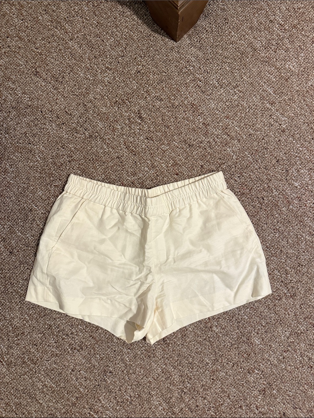 J. Crew Light Cream Elastic-Waist Shorts